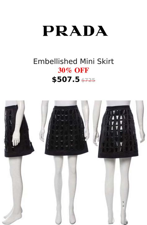 prada embellished mini skirt|prada nylon a line skirt.